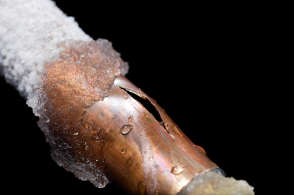 Copper vs. Steel Pipe Fittings - Frozen copper pipe